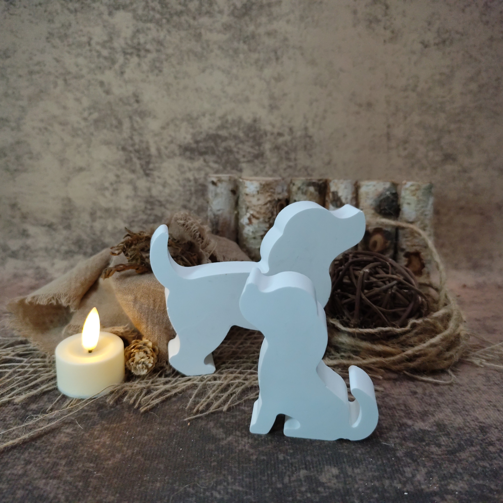 Honden staand 2delig setje