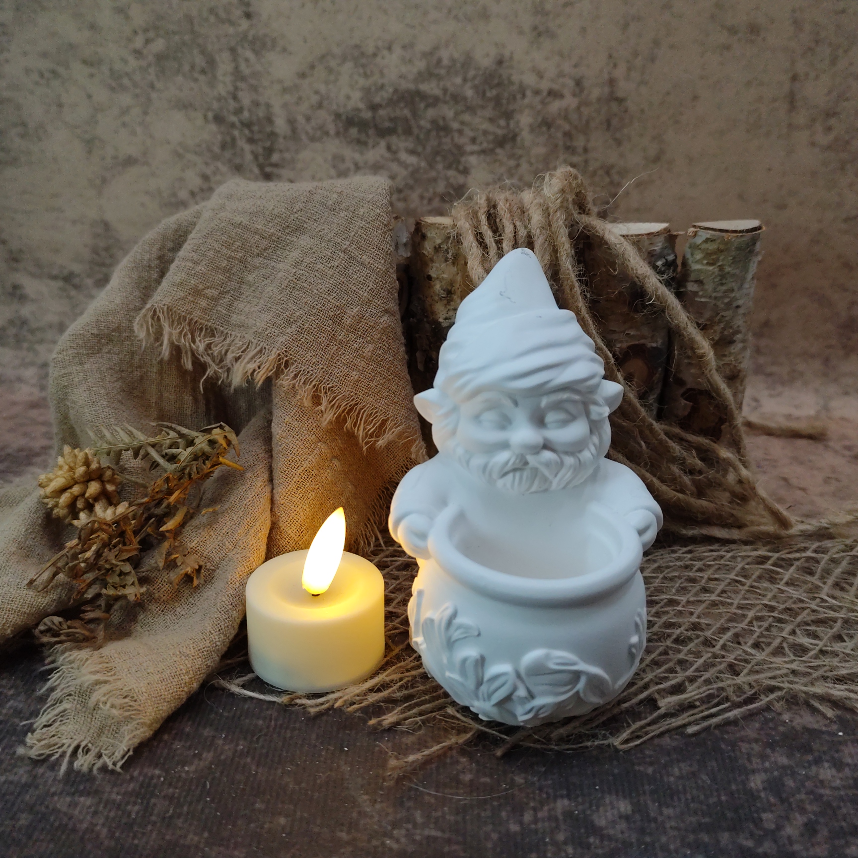 Gnome met plantenbakje - Afbeelding 2