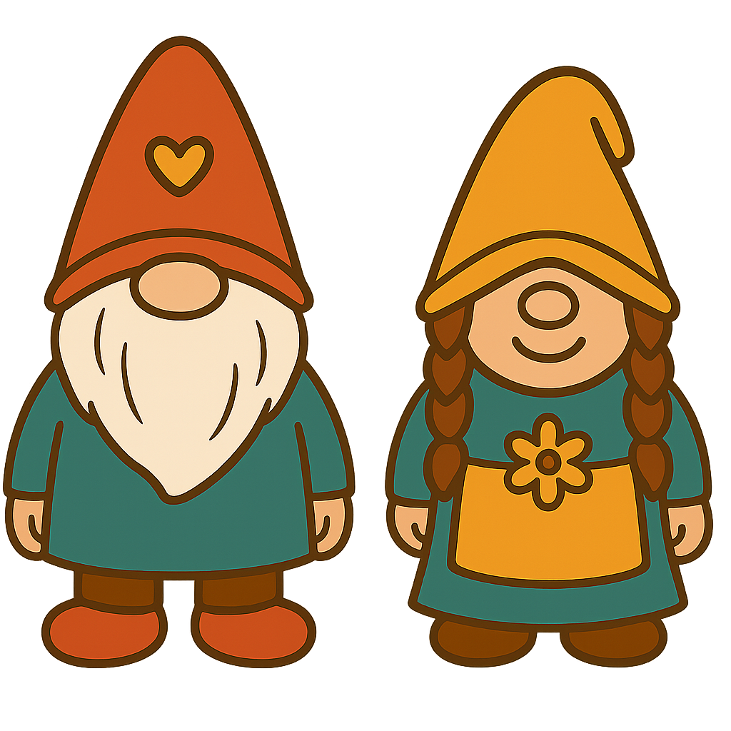 Een vrolijk Gnome-koppeltje