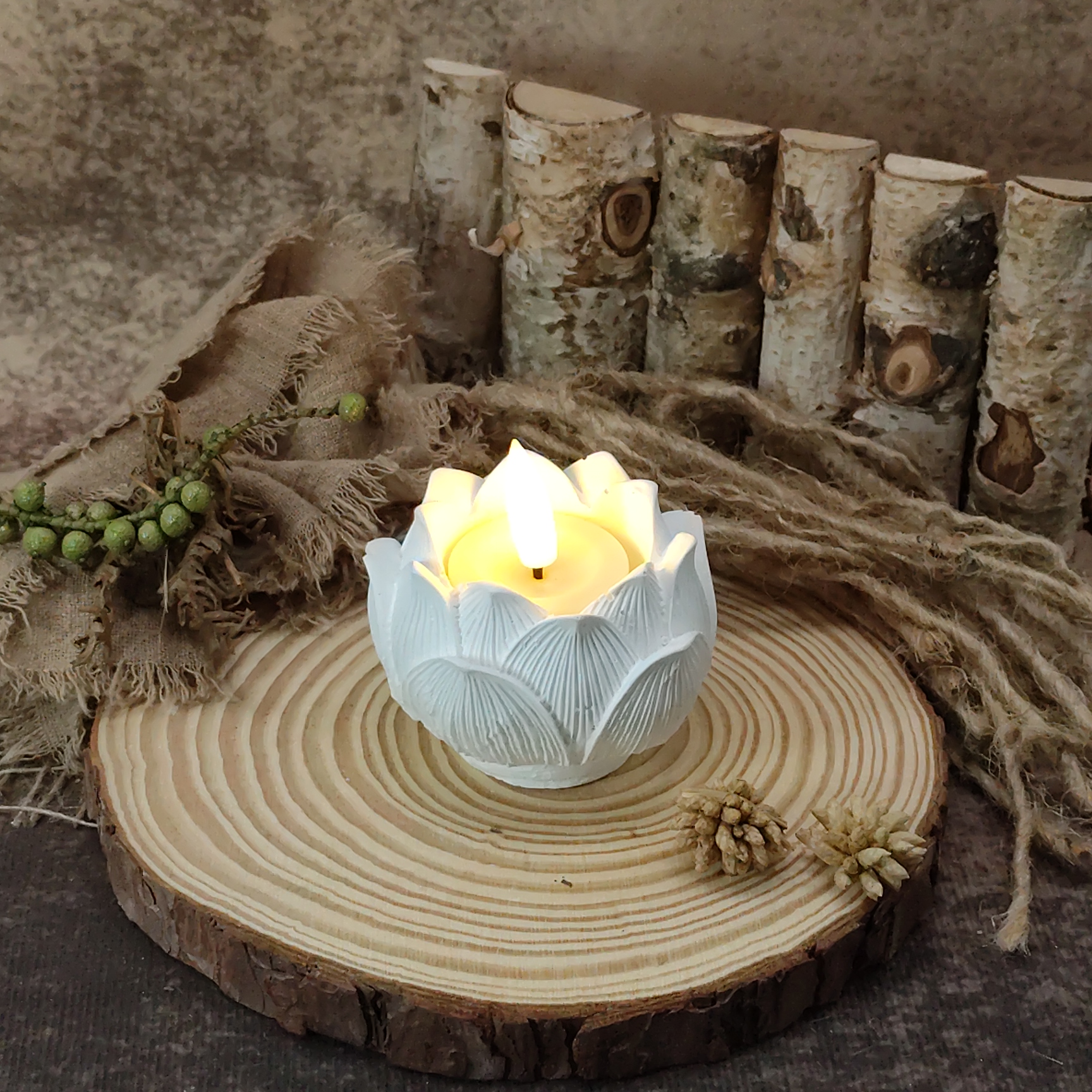 Lotusbloem theelicht