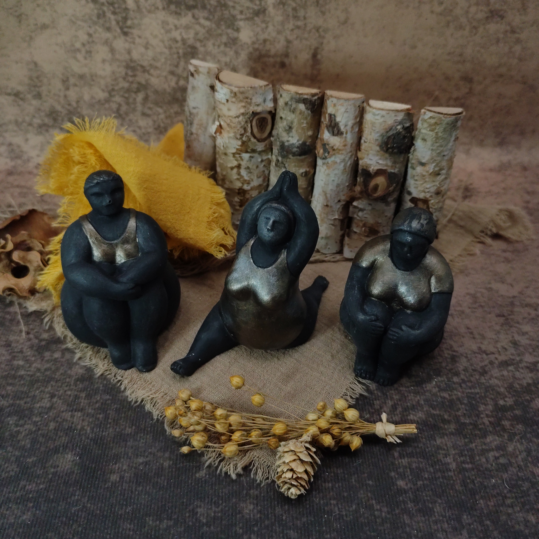 Dikke dames driedelig setje