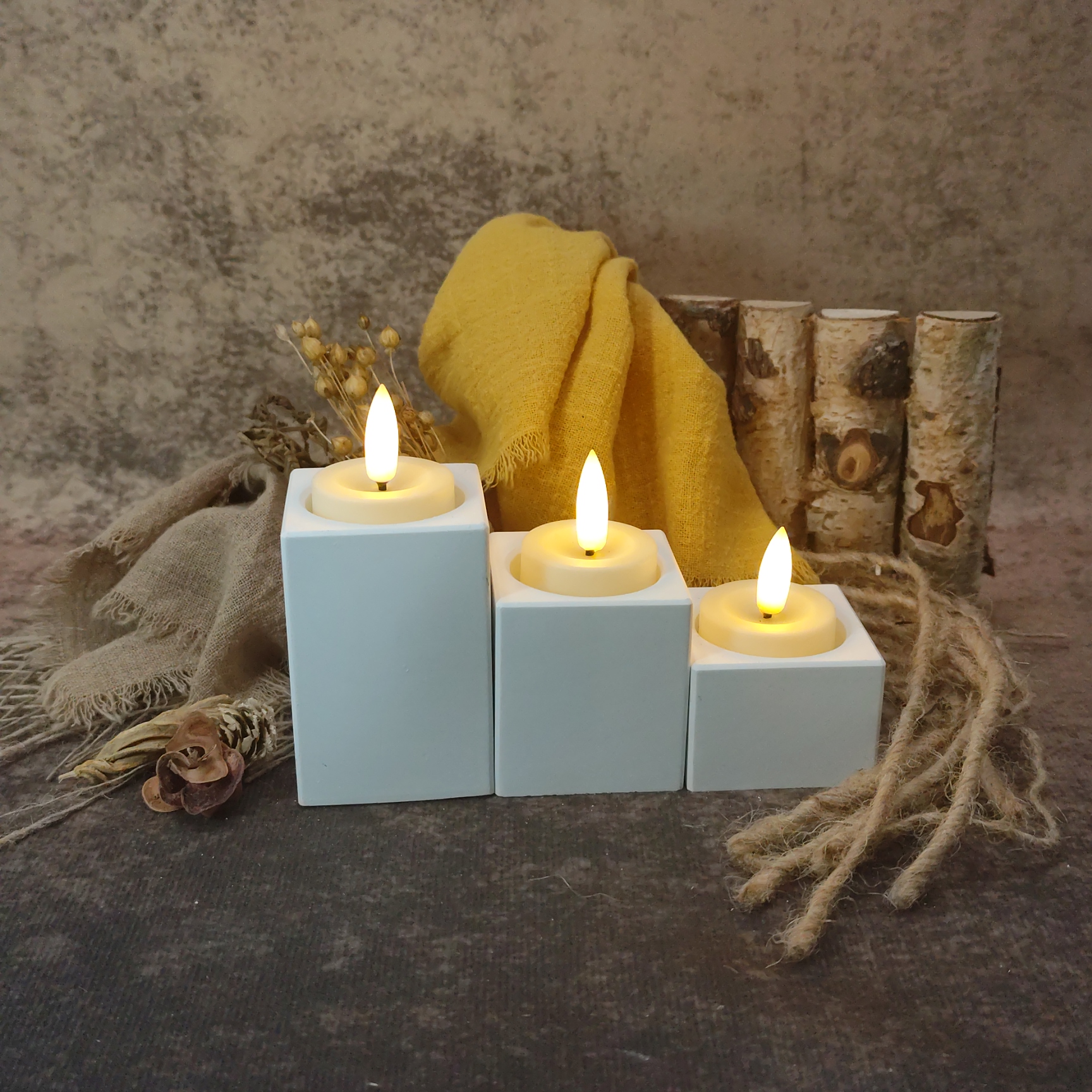 Theelichten vierkant