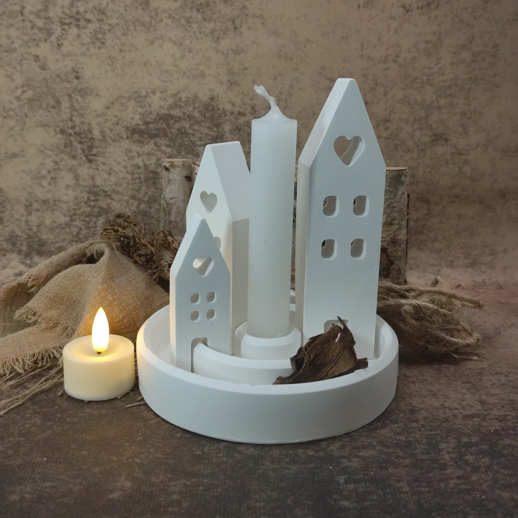 Schaal met 3 huisjes - Afbeelding 2