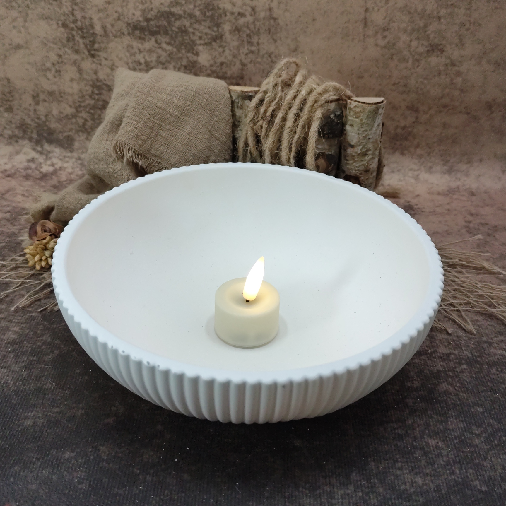 Schaal met ribbeleffect