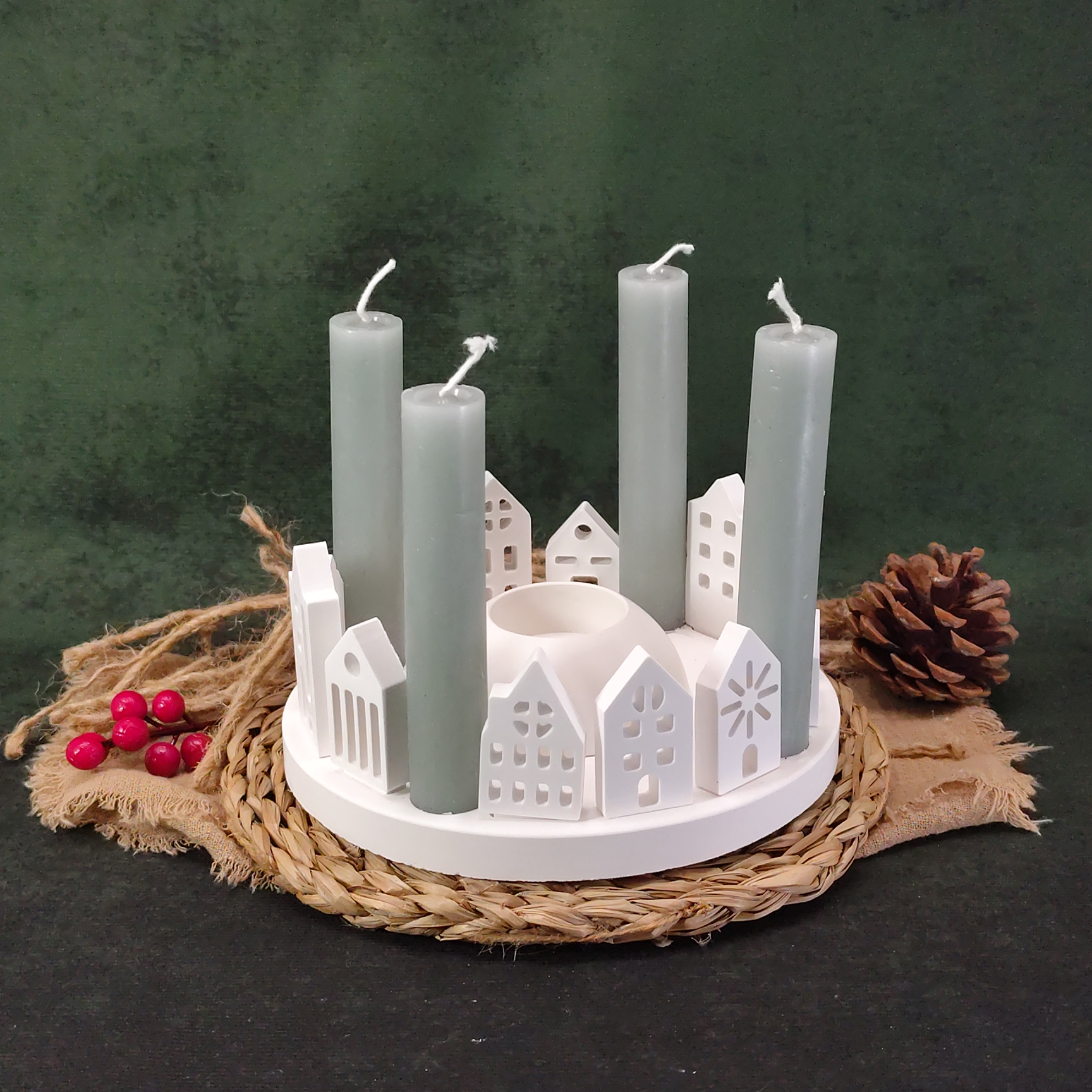 Schaal met huisjes (zie ook pasen)