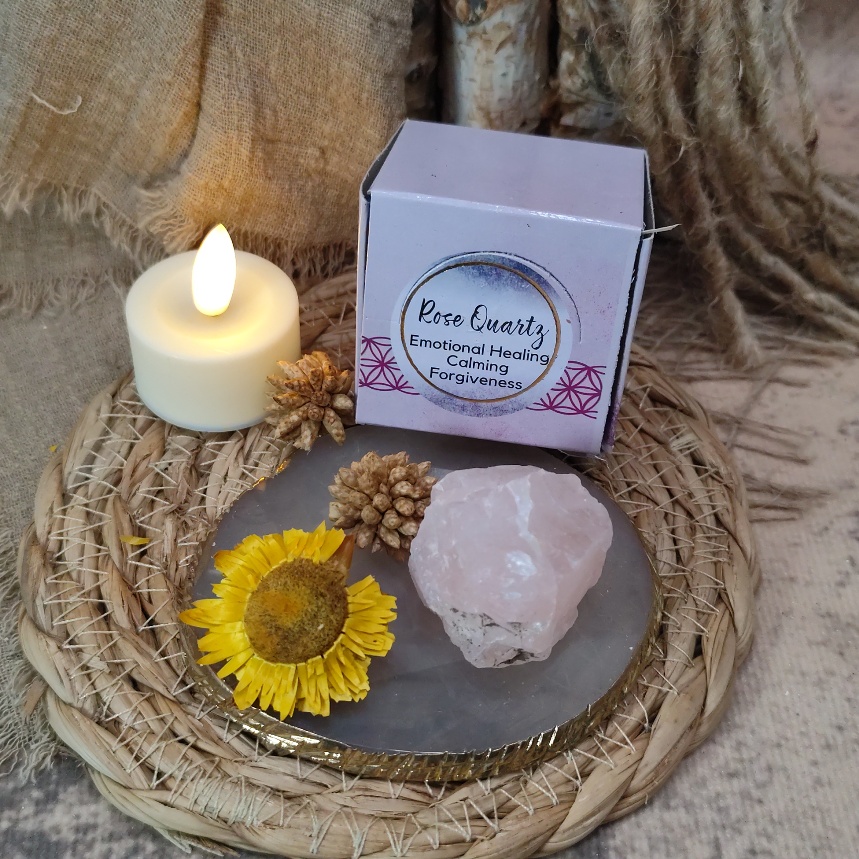 Rozenkwart Ruwe edelsteen