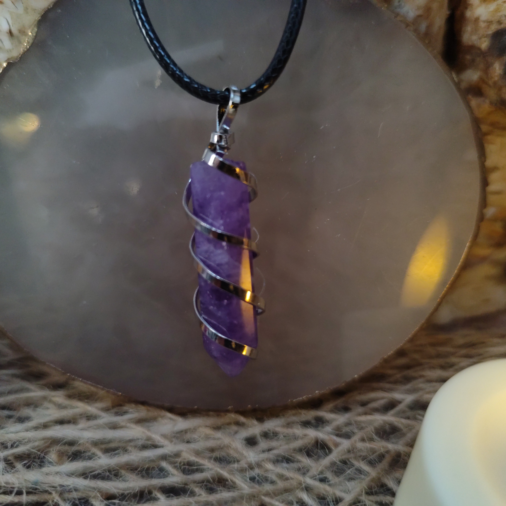 Amethistpunt hanger - Afbeelding 2