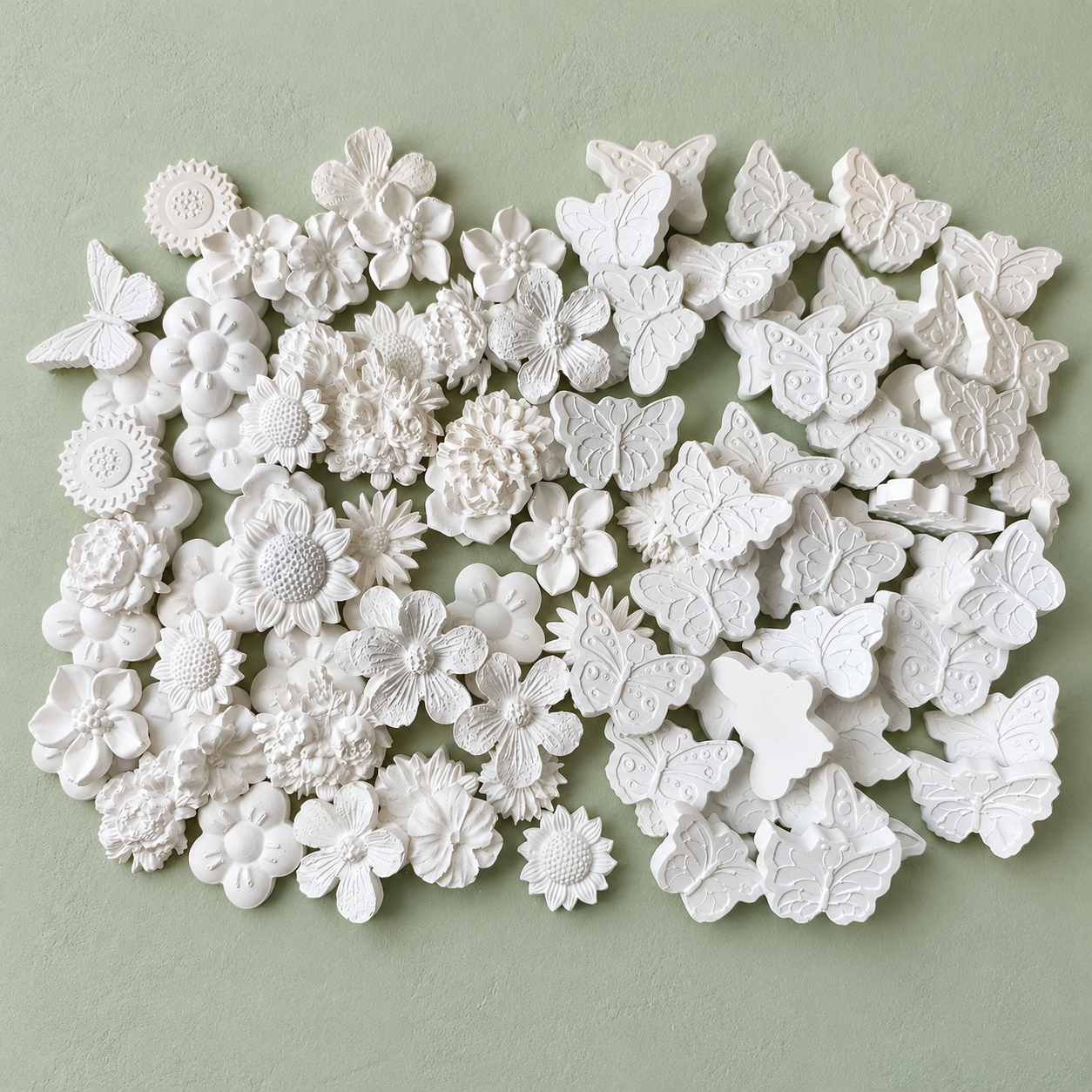 Bloemen en vlinders – brievenbusdoos – 100 stuks
