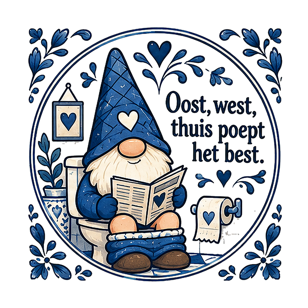 Tegeltje – Oost, west, thuis poept het best.