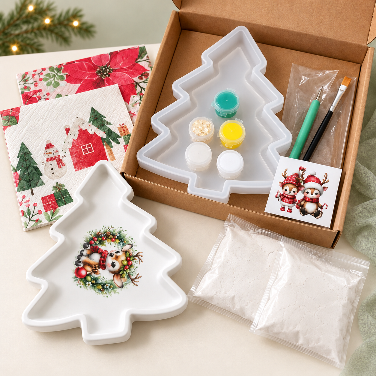 DIY-pakket – kerstboomschaaltje
