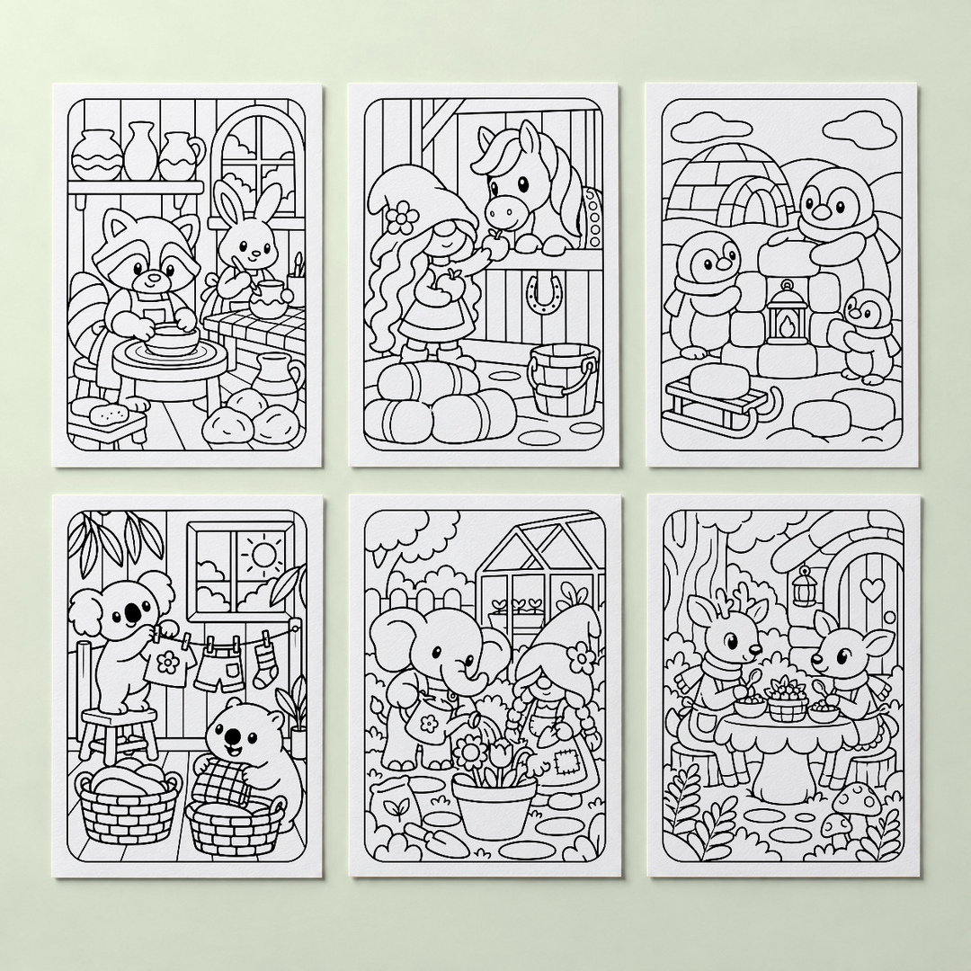 Gnomey coloring · GNOMEY DIEREN Deel 2 02 Platen 01-06 · ingekleurde cover ter inspiratie